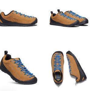 KEEN Women's Jasper Suede Sneakers climbing hiking EU 40.5/US 10 tan/blue VVGUC